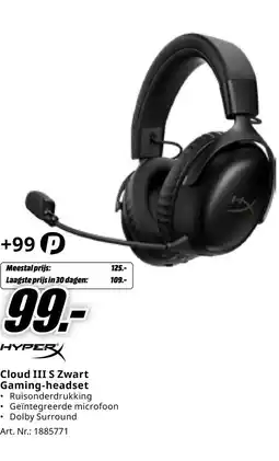 MediaMarkt Cloud III S Zwart Gaming-headset aanbieding