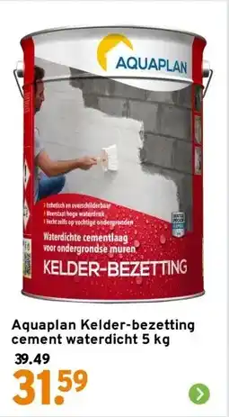 GAMMA Aquaplan Kelder-bezetting cement waterdicht 5 kg aanbieding