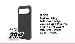 MediaMarkt □ sbs Instinct Mag Telefoonhoesje voor Google Pixel 10, Pixel 10 Pro Zwart Telefoonhoesje aanbieding