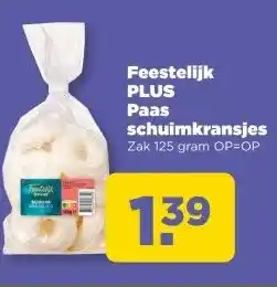 PLUS Feestelijk PLUS Paas schuimkransjes aanbieding