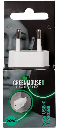 PLUS GreenMouse Wall Charger 20W USB-C aanbieding