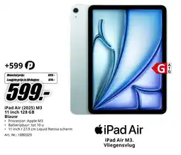 MediaMarkt iPad Air (2025) M3 11 inch 128 GB Blauw aanbieding