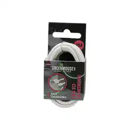 PLUS GreenMouse HP Zwart Lightning data cable Woven 2m aanbieding