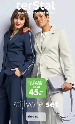 terStal SET BLAZER + PANTALON aanbieding