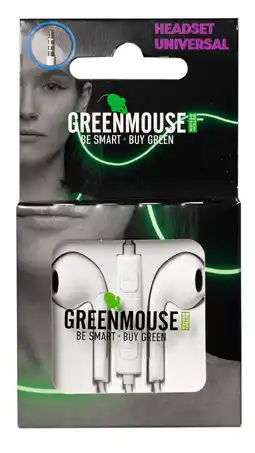 PLUS GreenMouse Headset Connection 3.5 mm aanbieding
