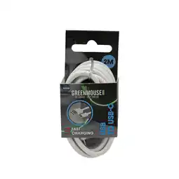 PLUS GreenMouse HP Zwart USB-C data cable Woven 2m aanbieding