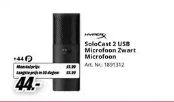 MediaMarkt HYPERX SoloCast 2 USB Microfoon Zwart Microfoon aanbieding