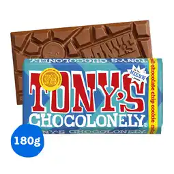 PLUS Tony's Chocolonely Melkchocolade chocolate chip cookie aanbieding