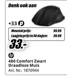MediaMarkt hp 480 Comfort Zwart Draadloze Muis aanbieding