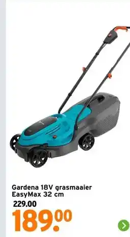 GAMMA Gardena 18V grasmaaier EasyMax aanbieding
