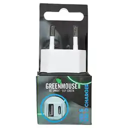 PLUS GreenMouse Dual Wall Charger - USB & USB-C aanbieding