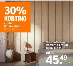 GAMMA Decowall acoustic elements natuur eiken aanbieding