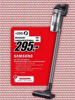 MediaMarkt SAMSUNG Jet 75E Complete Steelstofzuiger incl. kruimelzuiger aanbieding