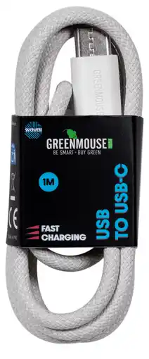 PLUS GreenMouse USB-C kabel woven 1m aanbieding