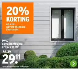 GAMMA PVC gevelbekleding grijs, aanbieding