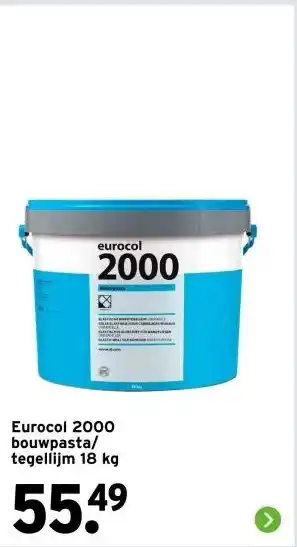 GAMMA Eurocol 2000 bouwpasta/ tegellijm 18 kg aanbieding