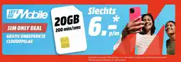 MediaMarkt LET'S GO TS Mobile SIM ONLY DEAL GRATIS ONBEPERKTE CLOUDOPSLAG aanbieding