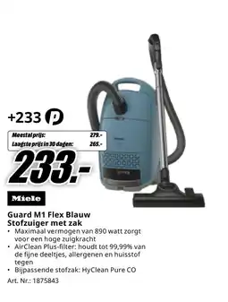 MediaMarkt Miele Guard M1 Flex Blauw Stofzuiger met zak aanbieding