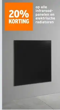 GAMMA op alle infrarood- panelen en elektrische radiatoren aanbieding