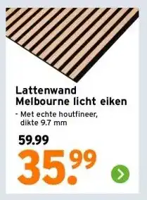 GAMMA Lattenwand walnoot aanbieding