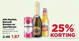 PLUS Alle Martini, Bacardi Breezer en Aperitieven aanbieding