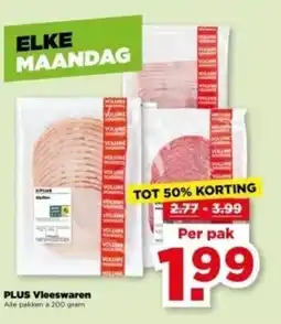 PLUS PLUS Vleeswaren aanbieding
