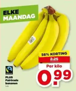 PLUS PLUS Fairtrade bananen aanbieding