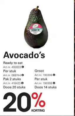 Sligro Avocado's aanbieding