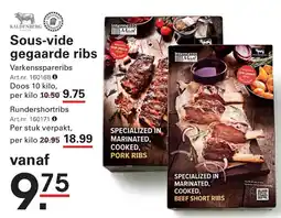 Sligro Sous vide gegaarde ribs aanbieding