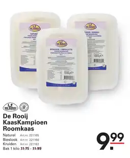 Sligro De Rooij Kaaskampioen Roomkaas aanbieding