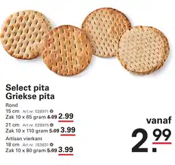Sligro Select pita Griekse pita aanbieding