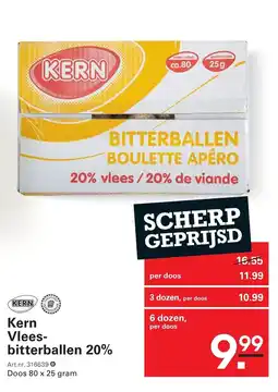 Sligro Kern Vlees bitterballen 20% aanbieding