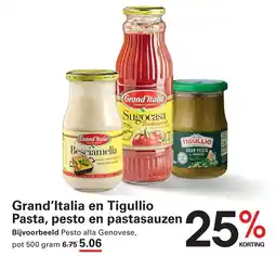 Sligro Grand'Italia en Tigullio Pasta, pesto en pastasauzen aanbieding