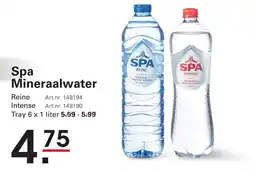 Sligro Spa Mineraalwater aanbieding