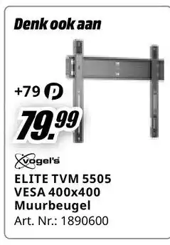 MediaMarkt vogel's ELITE TVM 5505 VESA 400x400 Muurbeugel aanbieding