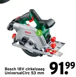 GAMMA Bosch 18V cirkelzaag UniversalCirc aanbieding