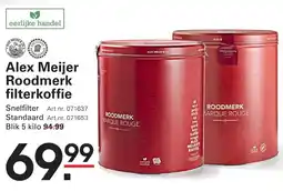 Sligro Alex Meijer Roodmerk filterkoffie aanbieding
