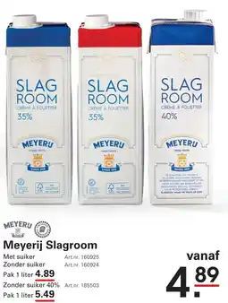 Sligro Meyerij Slagroom aanbieding