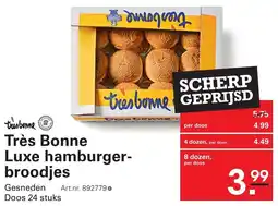 Sligro Très Bonne Luxe hamburgerbroodjes aanbieding