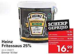 Sligro Heinz Fritessaus 25% aanbieding