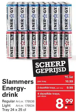 Sligro Slammers Energy Drink aanbieding