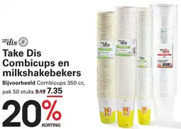 Sligro Take Dis Combicups en milkshakebekers aanbieding