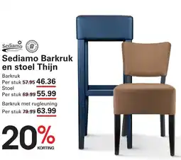 Sligro Sediamo Barkruk en stoel Thijn aanbieding