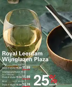 Sligro Royal Leerdam Wijnglazen Plaza aanbieding
