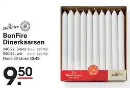 Sligro BonFire Dinerkaarsen aanbieding