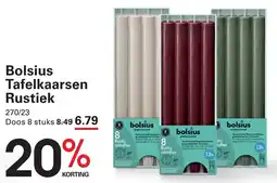 Sligro Bolsius Tafelkaarsen Rustiek aanbieding