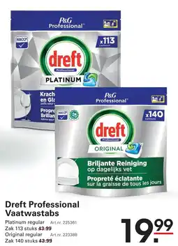 Sligro Dreft Professional Vaatwastabs aanbieding