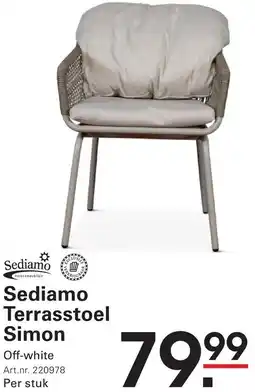 Sligro Sediamo Terrasstoel Simon aanbieding