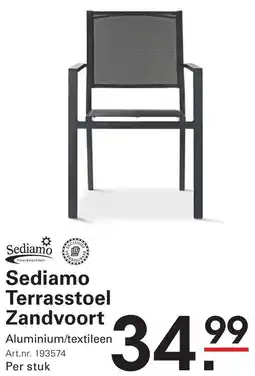 Sligro Sediamo Terrasstoel Zandvoort aanbieding