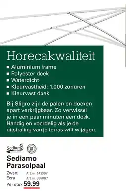 Sligro Sediamo Parasolpaal aanbieding
